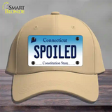 Spoiled Connecticut Novelty License Plate Hat Cotton / Khaki