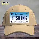 Fishing Connecticut Novelty License Plate Hat Cotton / Khaki