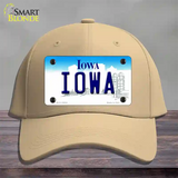 Iowa State Novelty License Plate Hat Cotton / Khaki