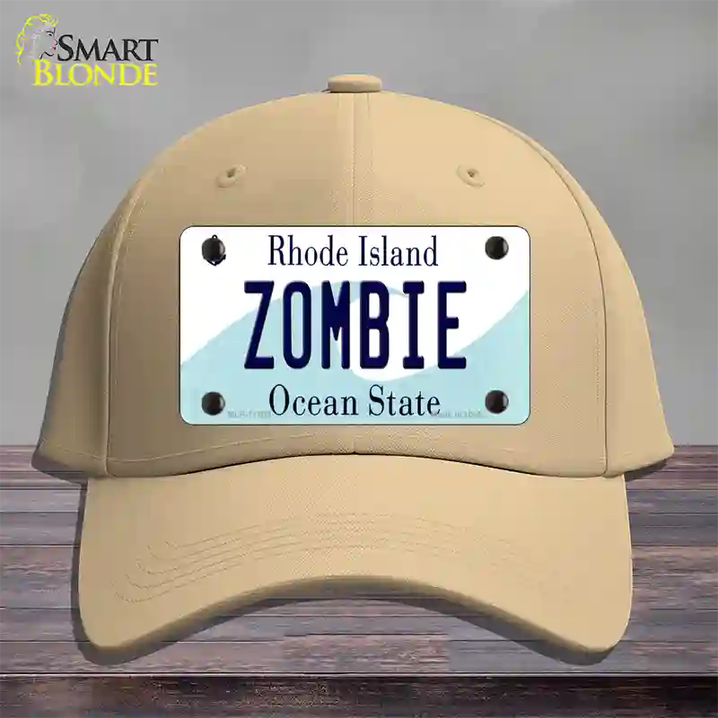 Zombie Rhode Island State Novelty License Plate Hat Cotton / Khaki