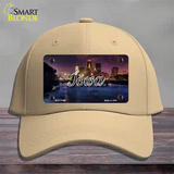 Iowa Bridge City Lights State Novelty License Plate Hat Cotton / Khaki