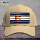 Colorado Corrugated Flag Novelty License Plate Hat Cotton Khaki