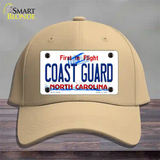 Coast Guard North Carolina State Novelty License Plate Hat Cotton / Khaki