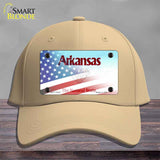 Arkansas with American Flag Novelty License Plate Hat HAT-MLP-12332