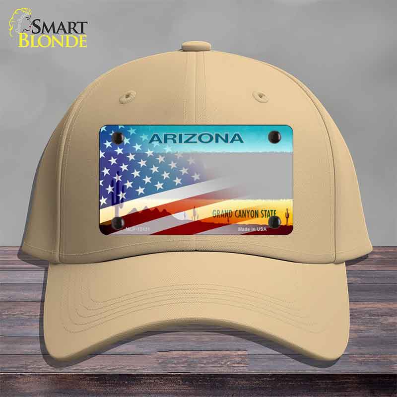 Arizona License Plate American Flag Novelty License Plate Hat HAT-MLP-12431
