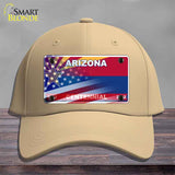 Arizona Centennial American Flag Novelty License Plate Hat HAT-MLP-12436