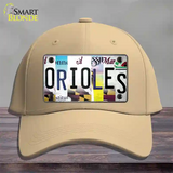 Orioles Strip Art Novelty License Plate Hat Tag Cotton Khaki