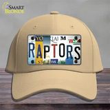 Raptors Strip Art Novelty License Plate Hat Tag Cotton Khaki