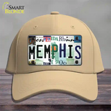 Memphis Strip Art Novelty License Plate Hat Tag Cotton / Khaki