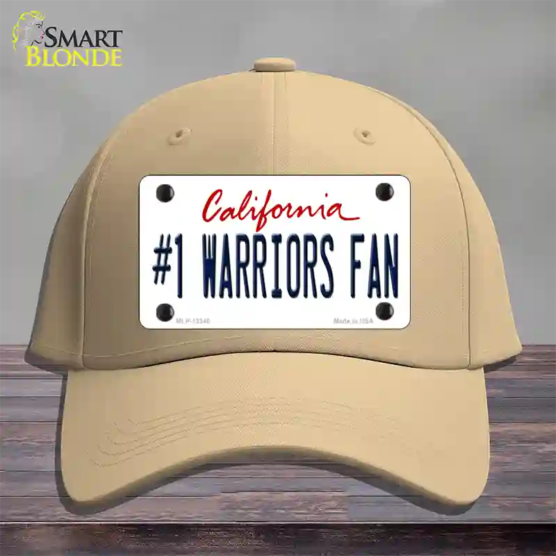 Number 1 Warriors Fan Novelty License Plate Hat Tag Cotton Khaki