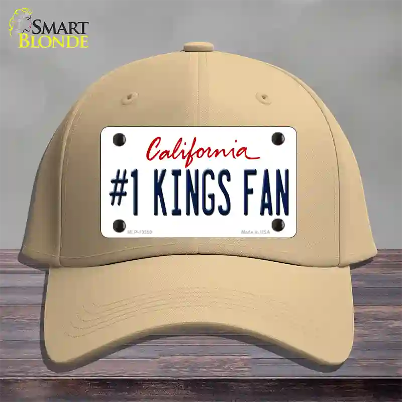 Number 1 Kings Fan California Novelty License Plate Hat Tag Cotton Khaki