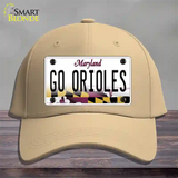 Go Orioles Novelty License Plate Hat Tag Cotton Khaki
