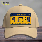 Number 1 Jets Fan New York Novelty License Plate Hat Tag Cotton Khaki
