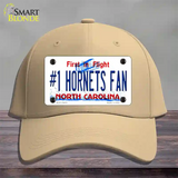 Number 1 Hornets Fan Novelty License Plate Hat Tag Cotton Khaki