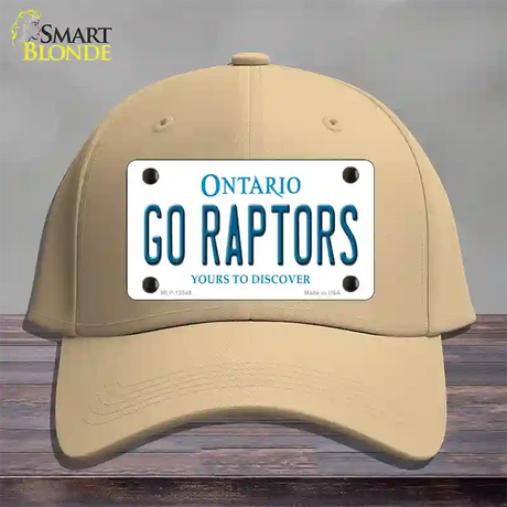 Go Raptors Novelty License Plate Hat Tag Cotton / Khaki