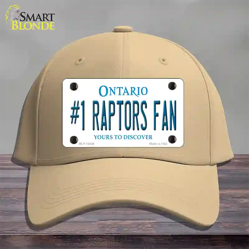 Number 1 Raptors Fan Novelty License Plate Hat Tag Cotton Khaki