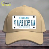 Number 1 Maple Leafs Fan Novelty License Plate Hat Tag Cotton / Khaki