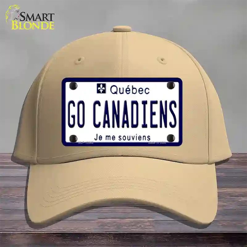 Go Canadiens Novelty License Plate Hat Tag Cotton / Khaki