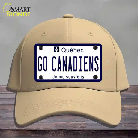 Go Canadiens Novelty License Plate Hat Tag Cotton / Khaki