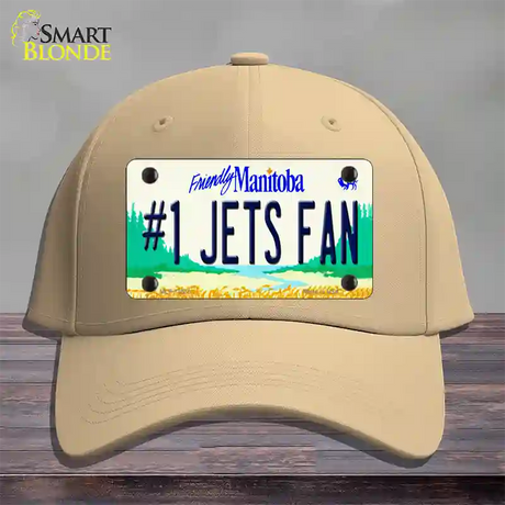 Number 1 Jets Fan Manitoba Novelty License Plate Hat Tag Cotton / Khaki
