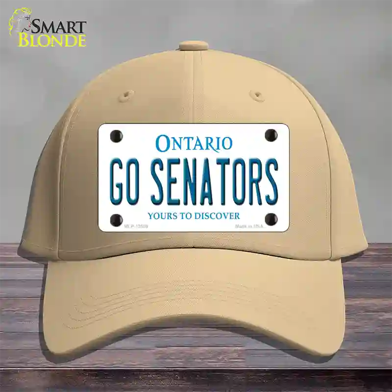 Go Senators Novelty License Plate Hat Tag Cotton Khaki