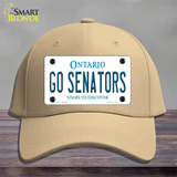 Go Senators Novelty License Plate Hat Tag Cotton Khaki
