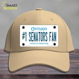Number 1 Senators Fan Novelty License Plate Hat Tag Cotton Khaki