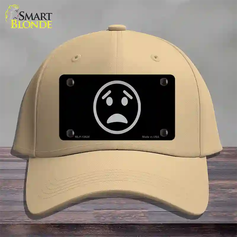 Worried Black Novelty License Plate Hat Tag Cotton Khaki