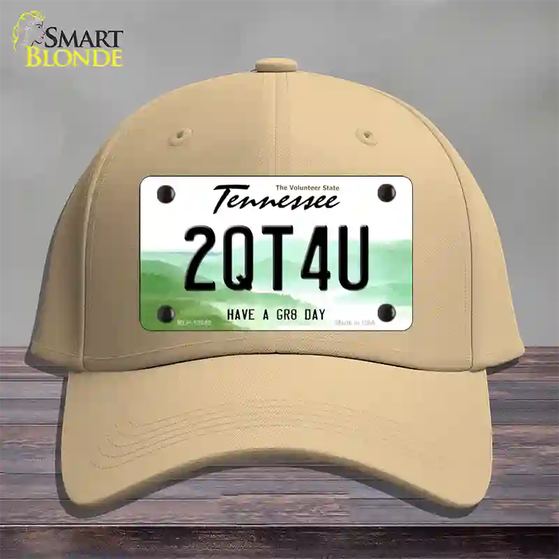Too Cute For You Novelty License Plate Hat Tag Cotton Khaki