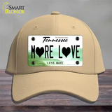 More Love Novelty License Plate Hat Tag Cotton Khaki