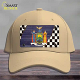 New York Racing Flag Novelty License Plate Hat Tag Cotton Khaki