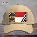 North Carolina Racing Flag Novelty License Plate Hat Tag Cotton Khaki