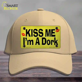 Kiss Me Im A Dork Novelty License Plate Hat Tag Cotton Khaki