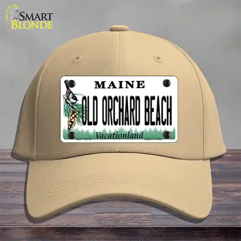 Old Orchard Beach Maine Novelty License Plate Hat Tag Cotton Khaki