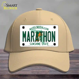 Marathon Florida Novelty License Plate Hat Tag Cotton Khaki