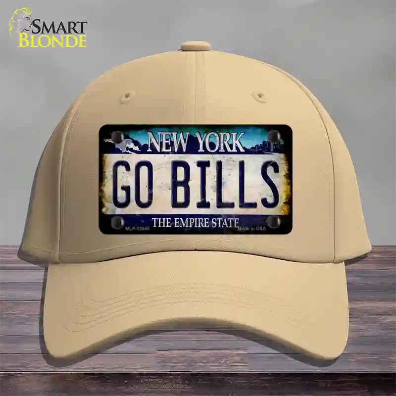 Go Bills New York Rusty Novelty License Plate Hat Tag Cotton Khaki