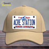 Acre Station North Carolina Novelty License Plate Hat Tag Cotton Khaki