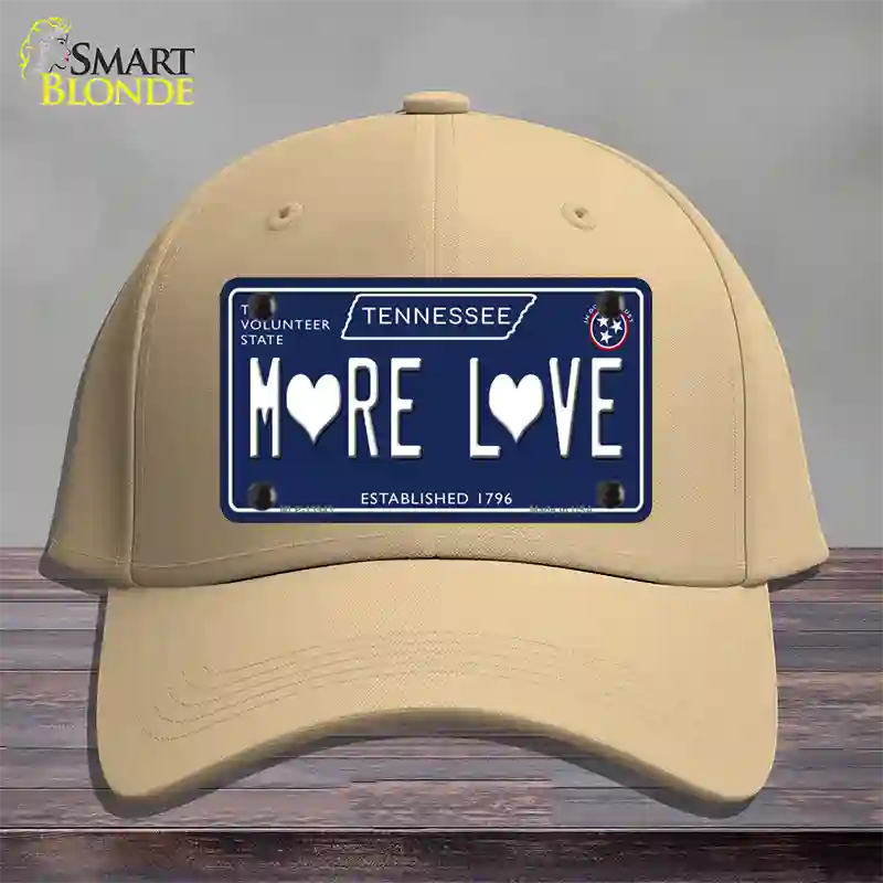 More Love Hearts Tennessee Blue Novelty License Plate Hat Tag Cotton Khaki