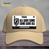 Texas POW MIA Some Gave All Novelty License Plate Hat Cotton / Khaki