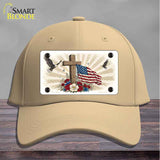 Eagle Flag and Cross Novelty License Plate Hat HAT-MLP-14510