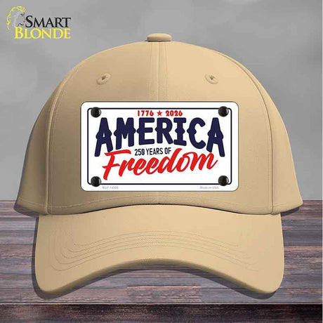America 250 Years Novelty License Plate Hat HAT-MLP-14546 Cotton Khaki