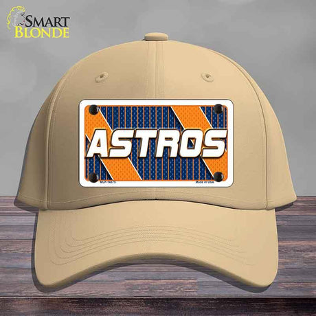 ASTROS Graphic Novelty License Plate Hat HAT-MLP-14575 Cotton Khaki