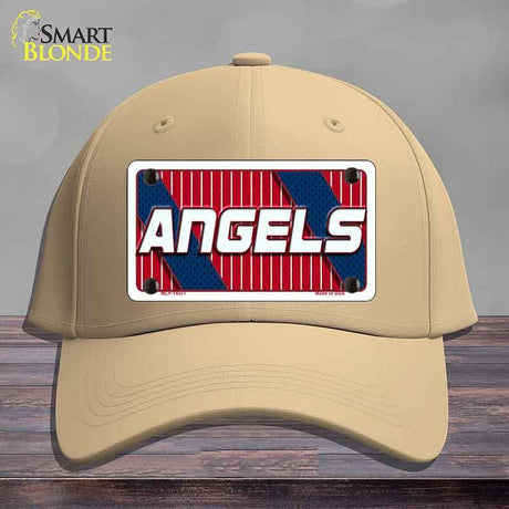 ANGELS Graphic Novelty License Plate Hat HAT-MLP-14577 Cotton Khaki