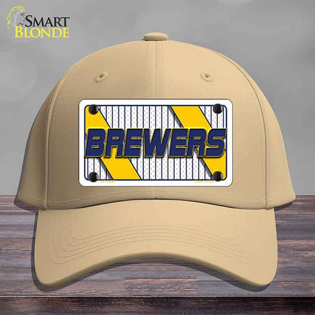 BREWERS Graphic Novelty License Plate Hat HAT-MLP-14580 Cotton Khaki