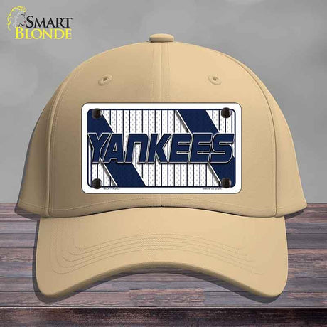 YANKEES Graphic Novelty License Plate Hat HAT-MLP-14583 Cotton Khaki