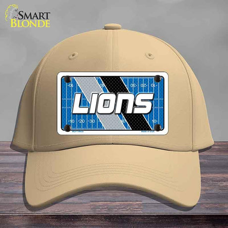 LIONS Graphic Novelty License Plate Hat HAT-MLP-14635 Cotton Khaki