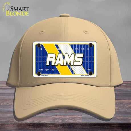RAMS Graphic Novelty License Plate Hat HAT-MLP-14643 Cotton Khaki