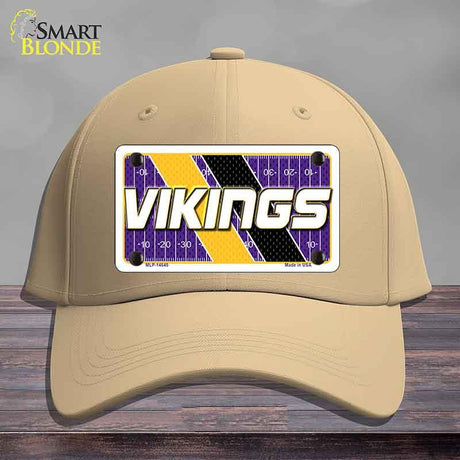 VIKINGS Graphic Novelty License Plate Hat HAT-MLP-14645 Cotton Khaki