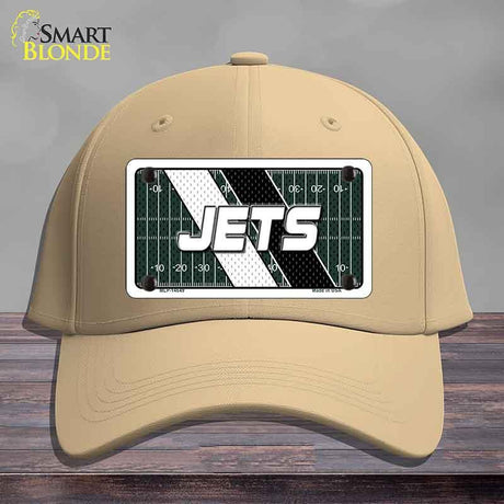 JETS Graphic Novelty License Plate Hat HAT-MLP-14649 Cotton Khaki