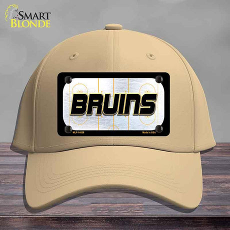 BRUINS Graphic Novelty License Plate Hat HAT-MLP-14658 Cotton Khaki